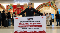 Siswa Koba Peserta Magang Pemotongan Daging Berangkat ke Kagawa, Jepang